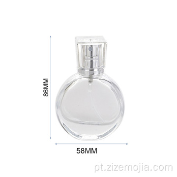 Frascos vazios de vidro transparente de perfume com logotipo personalizado